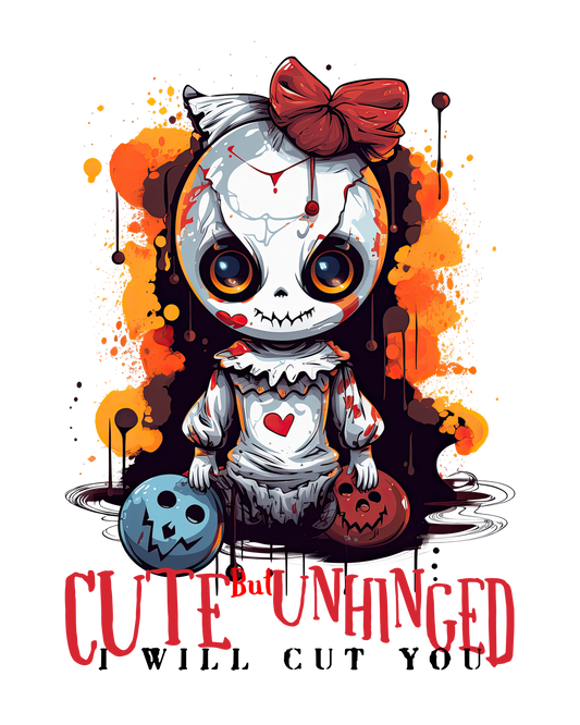 AFOM 's Sanity 86'd Cute But Unhinged Crew Neck Custom Graphic T shirt