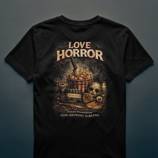 Love Horror T Shirt Alamo Edition