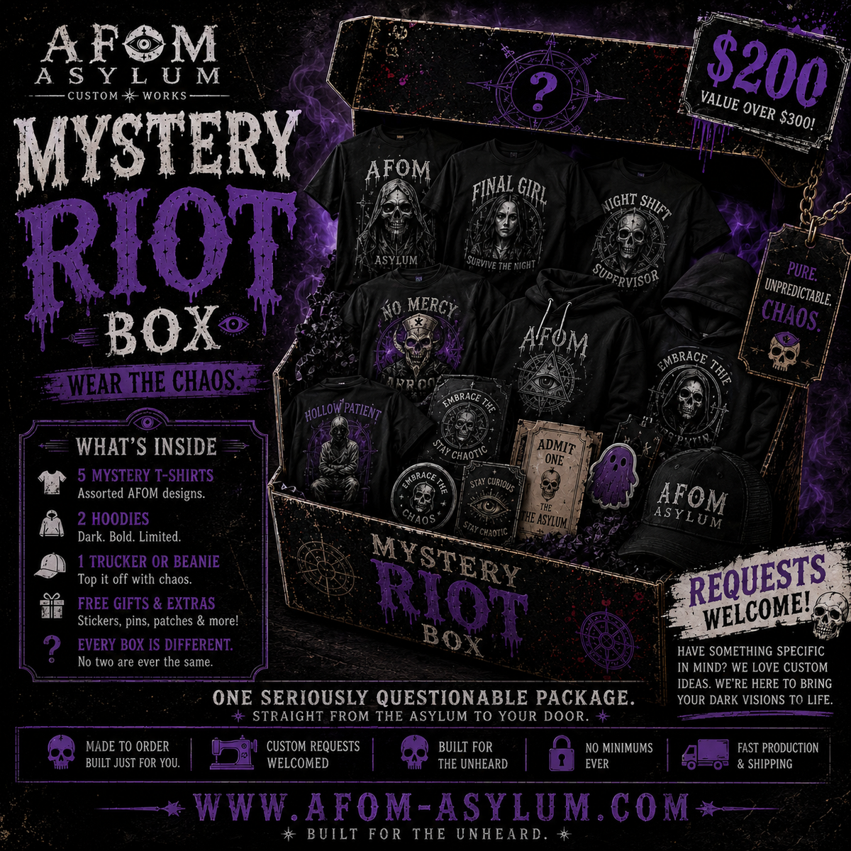 Mystery Box, Free Gifts, T Shirts, Hoodies,  Hats