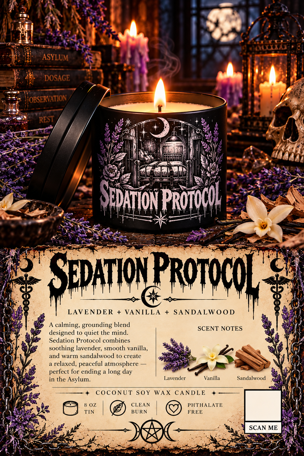 Sedation Protocol Sweet Lavender Candle