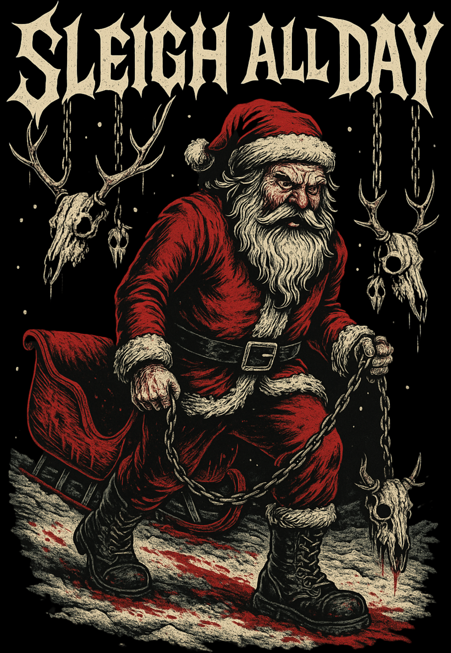 Christmas Santa Graphic T Shirt