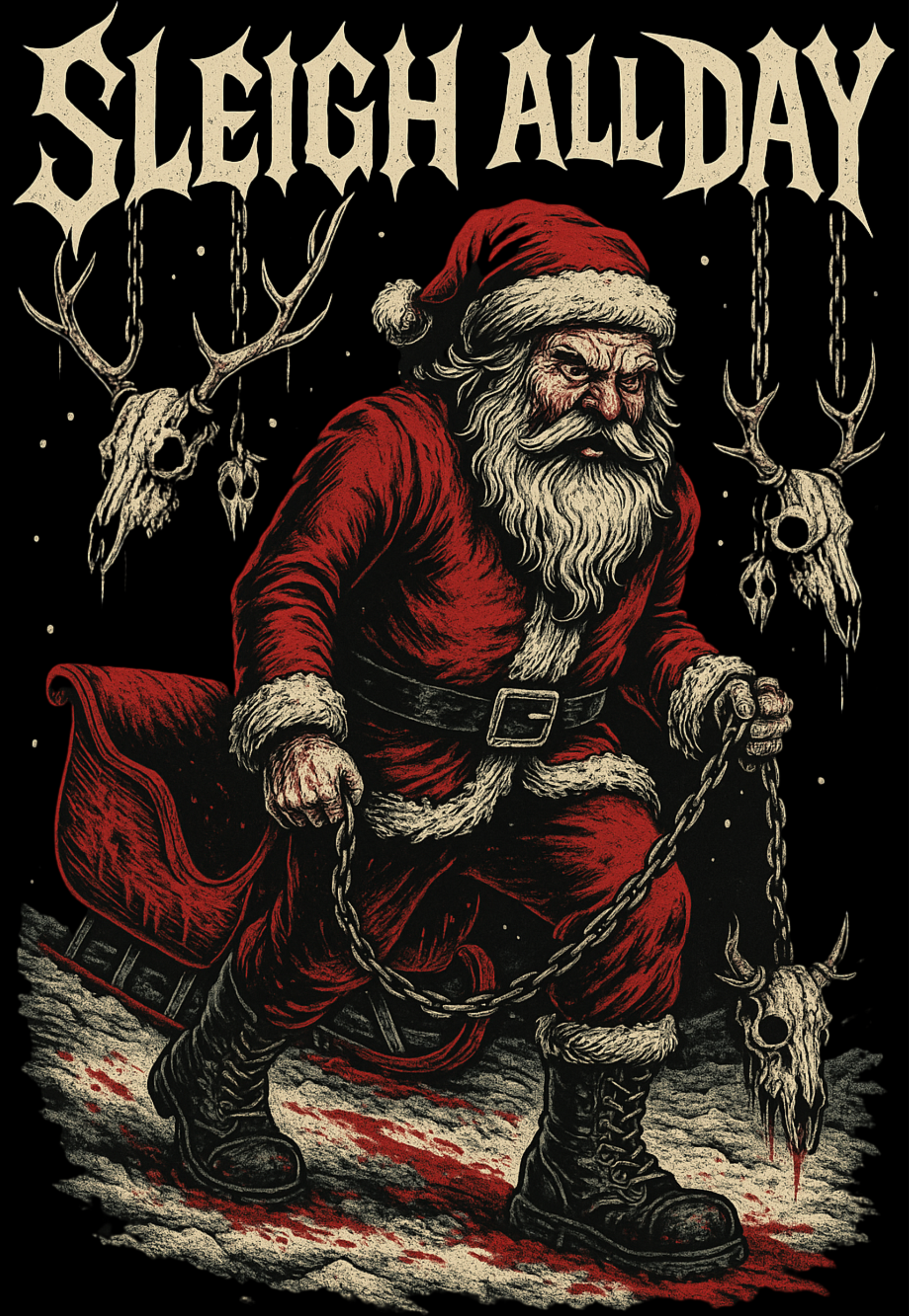 Christmas Santa Graphic T Shirt